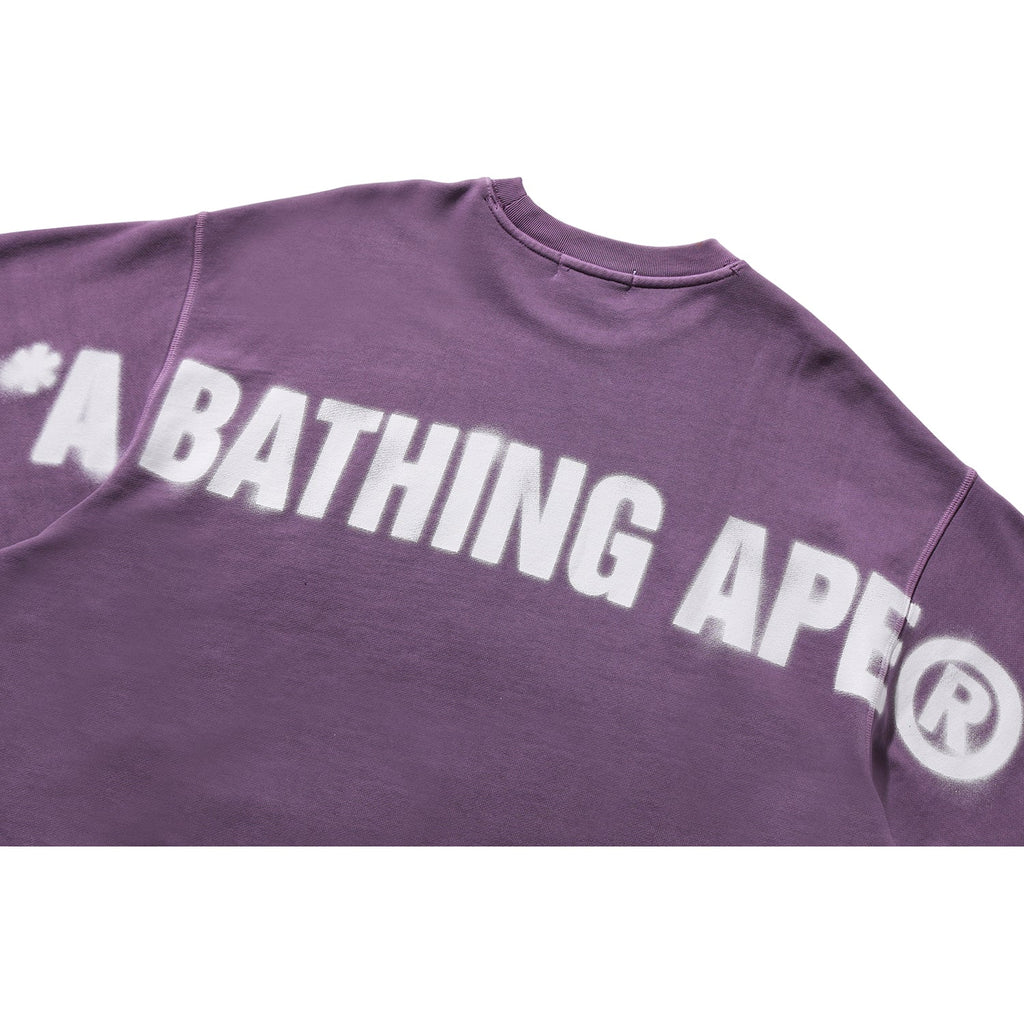 SPRAY APE HEAD GARMENT DYED CREWNECK MENS