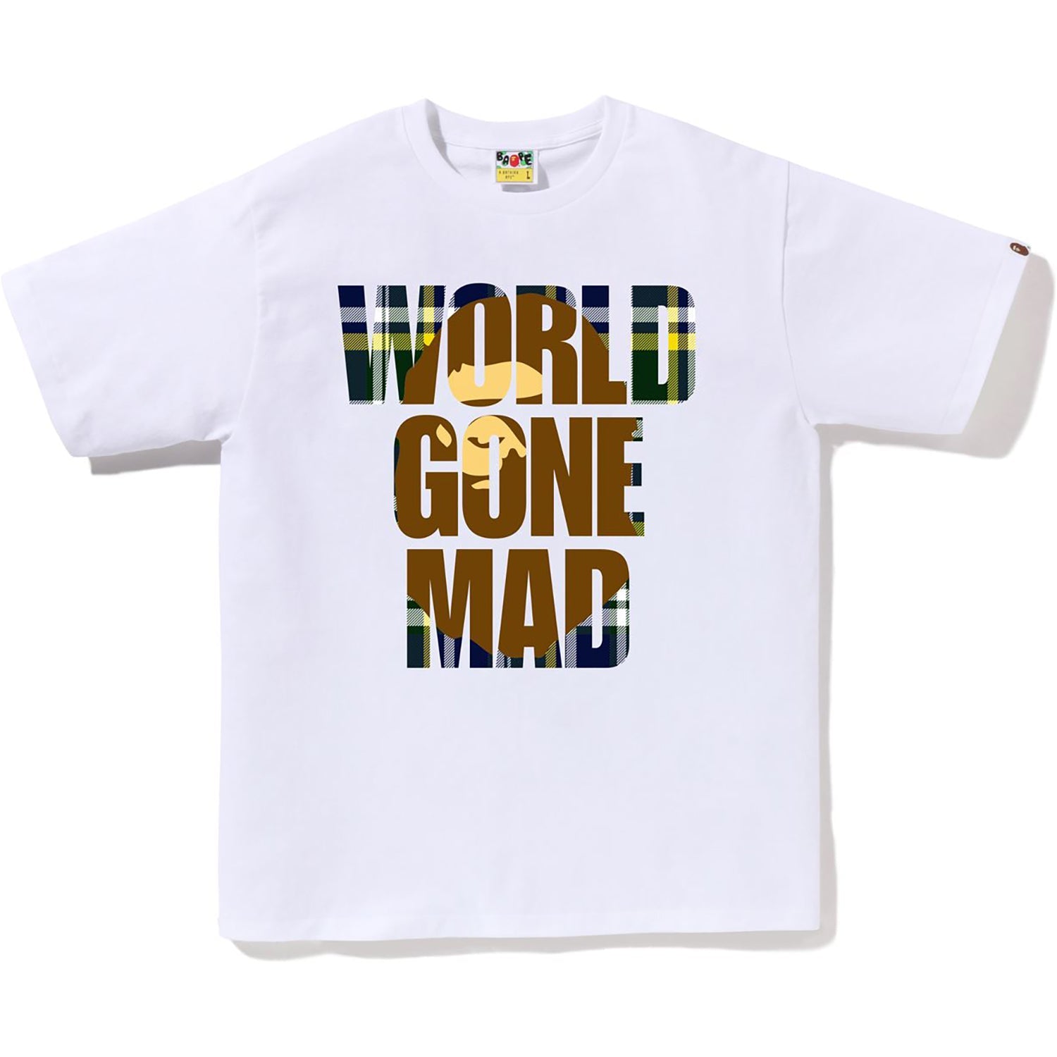CHECK WGM APE HEAD OVERLAP TEE MENS