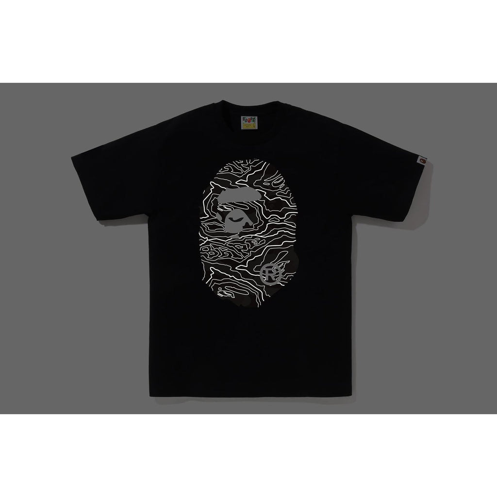 LAYERED LINE CAMO BIG APE HEAD TEE MENS