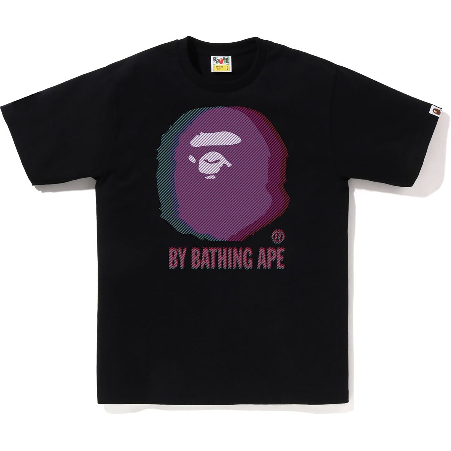 MENS GLITCH ART BY A BATHING APE T-SHIRT