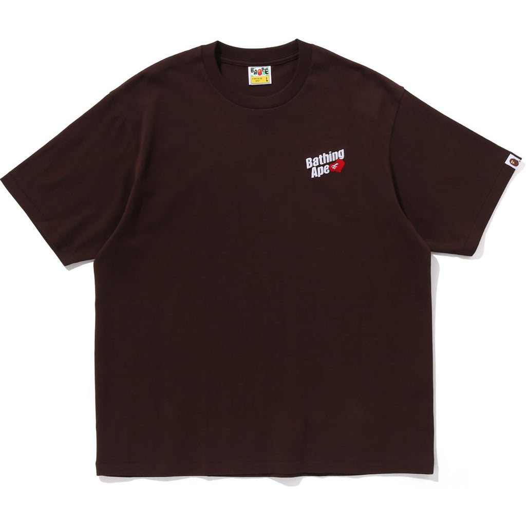 MENS A BATHING APE LOGO RELAXED FIT TEE