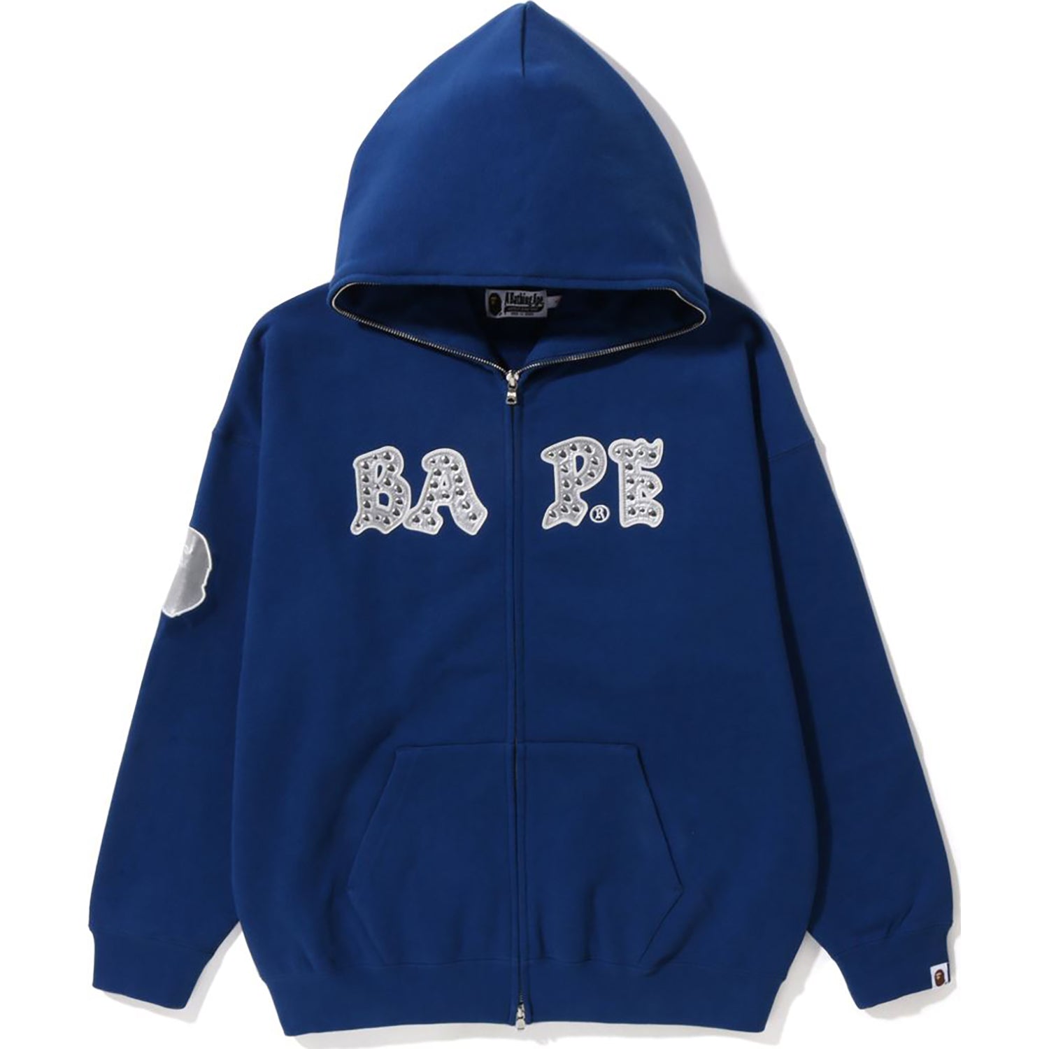 STUDDED OVERSIZED FULL ZIP HOODIE LADIES