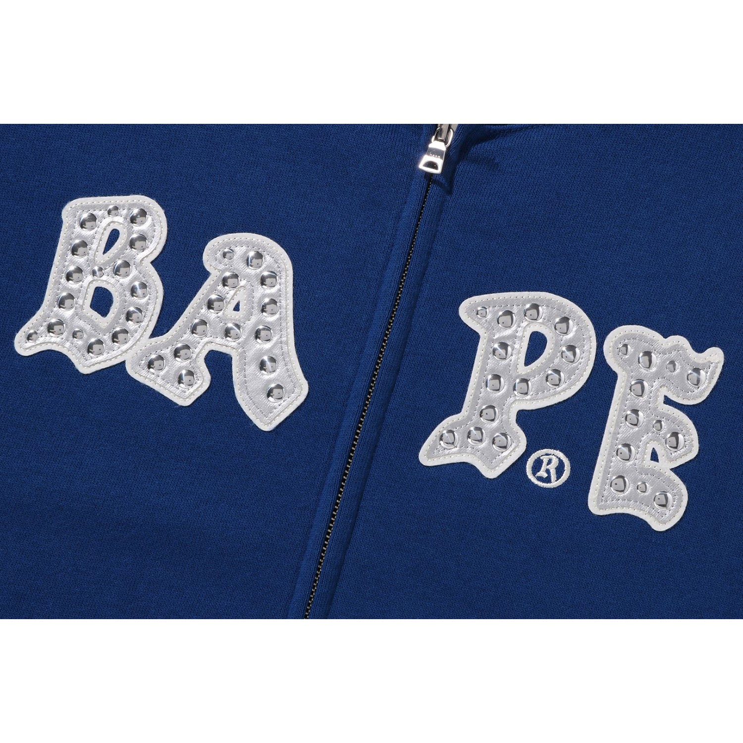 STUDDED OVERSIZED FULL ZIP HOODIE LADIES