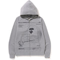 OVERPRINTED FULL ZIP HOODIE MENS