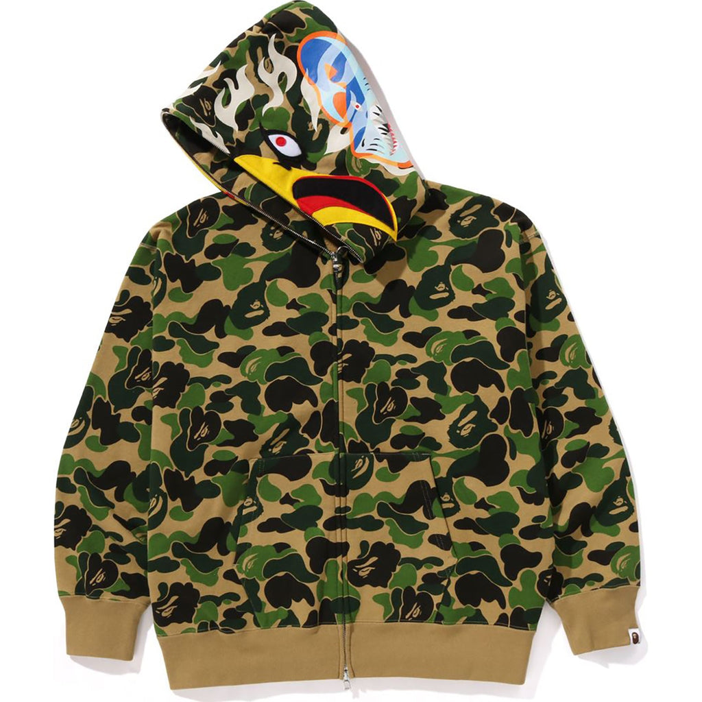 X READYMADE ABC CAMO EAGLE RELAXED FIT FULL ZIP HOODIE MENS