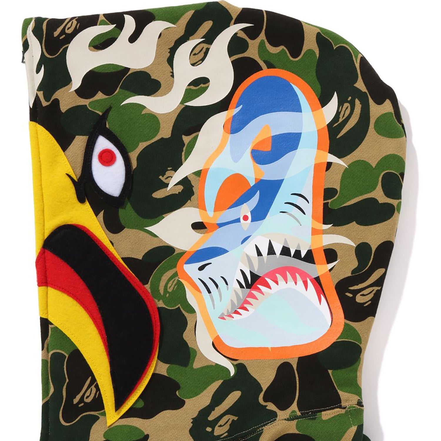 X READYMADE ABC CAMO EAGLE RELAXED FIT FULL ZIP HOODIE MENS