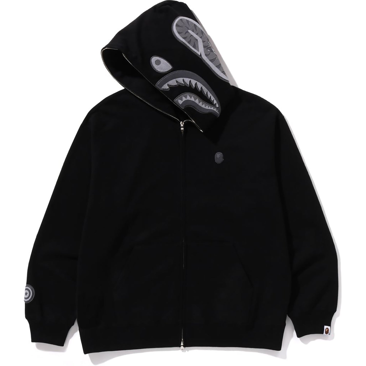 APE HEAD ONE POINT SHARK ZIP HOODIE MENS