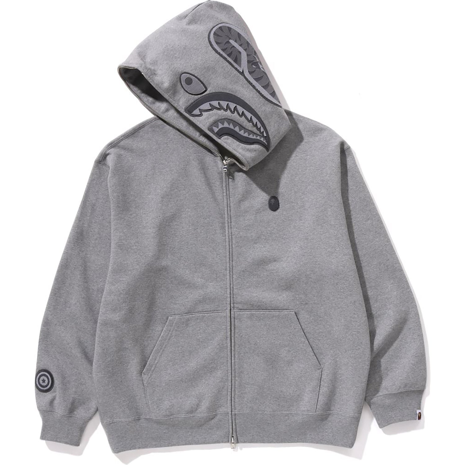 APE HEAD ONE POINT SHARK ZIP HOODIE MENS