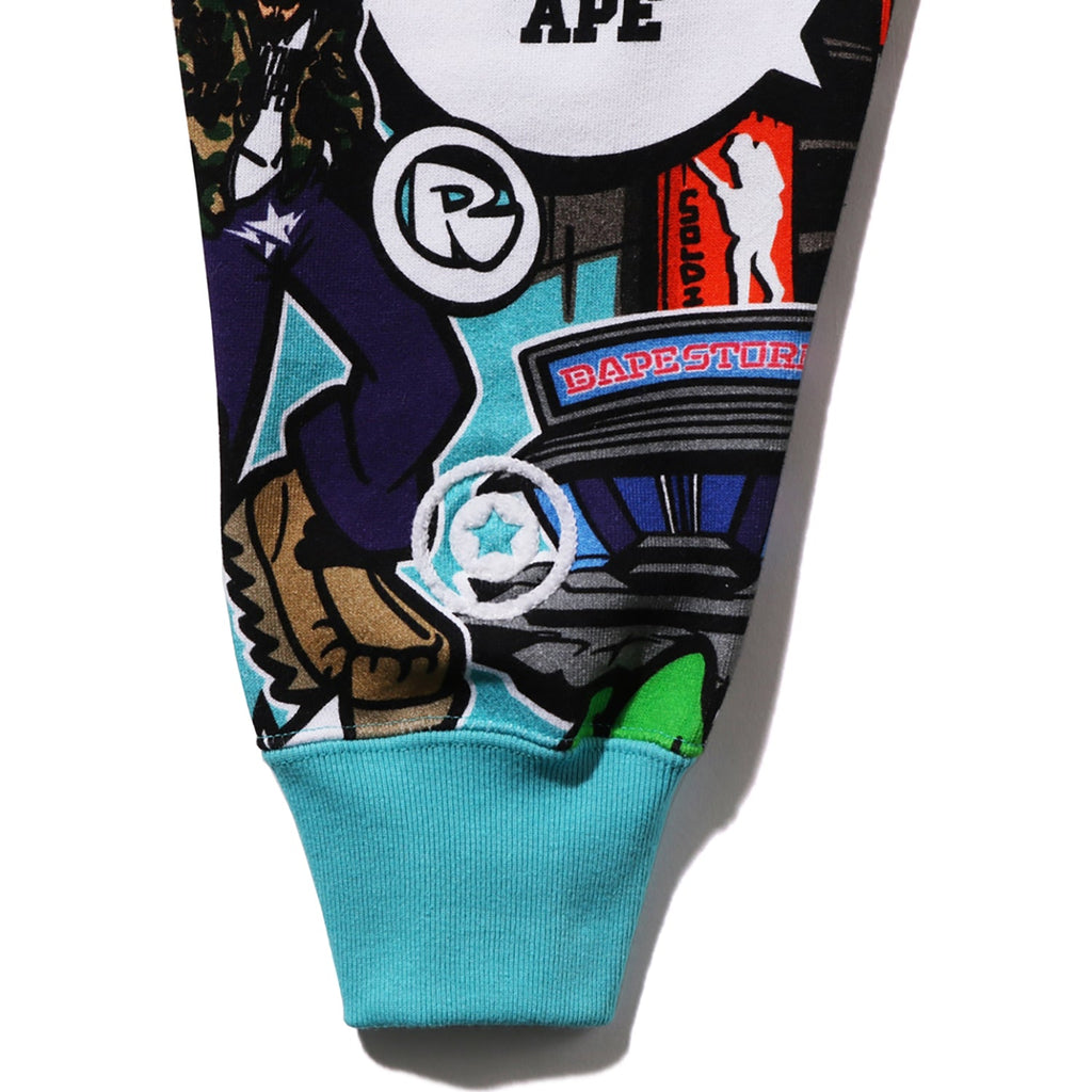 COMIC ART SHARK ZIP HOODIE MENS