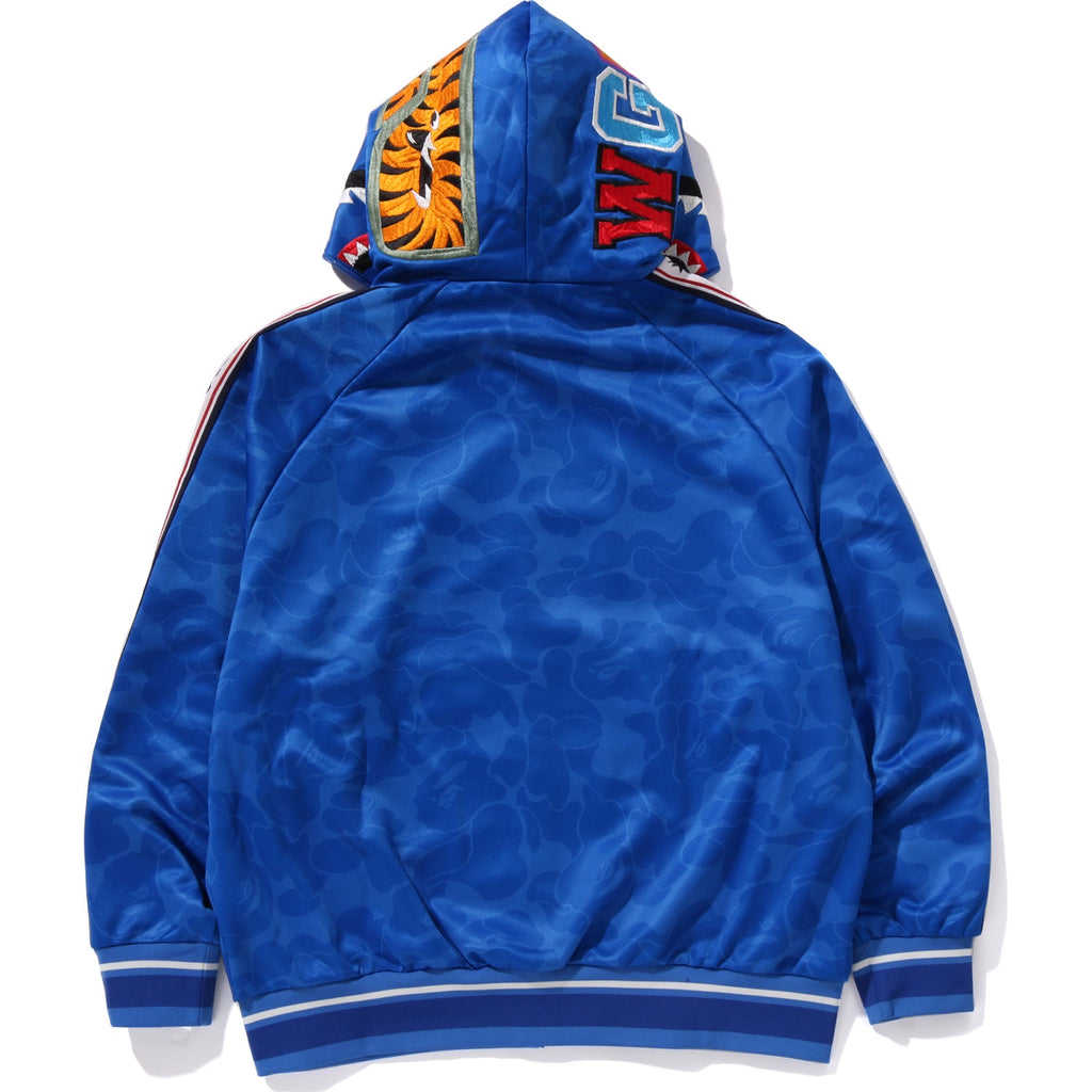 MENS SOLID CAMO RELAXED FIT SHARK FULL ZIP HOODIE JACKET
