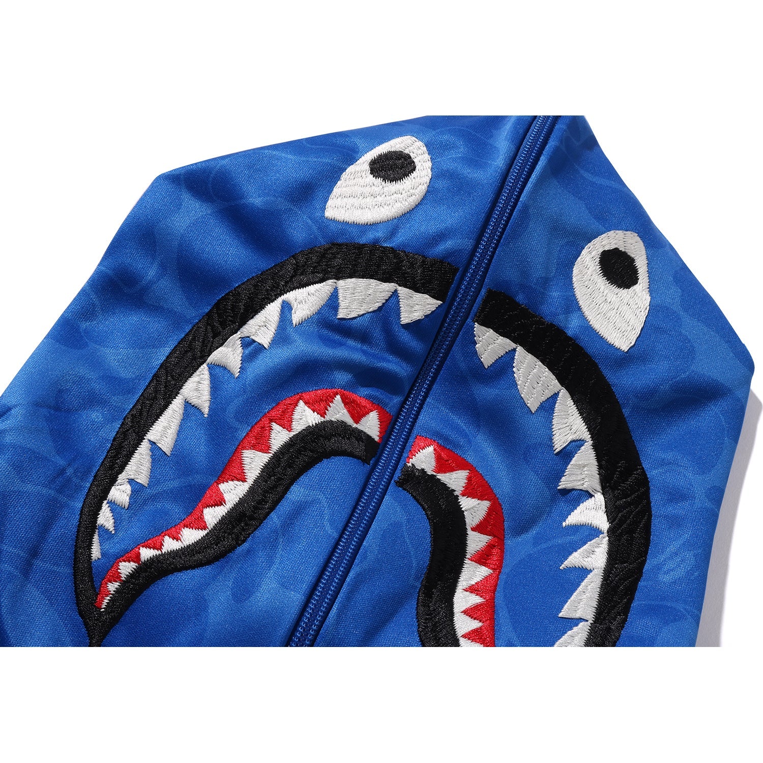 MENS SOLID CAMO RELAXED FIT SHARK FULL ZIP HOODIE JACKET