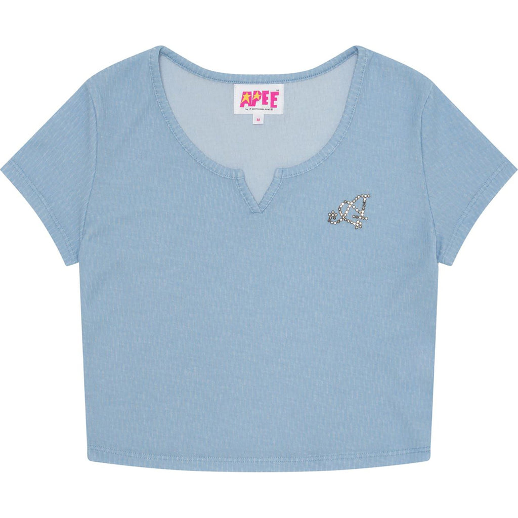 APEE V NECK CROP TOP LADIES