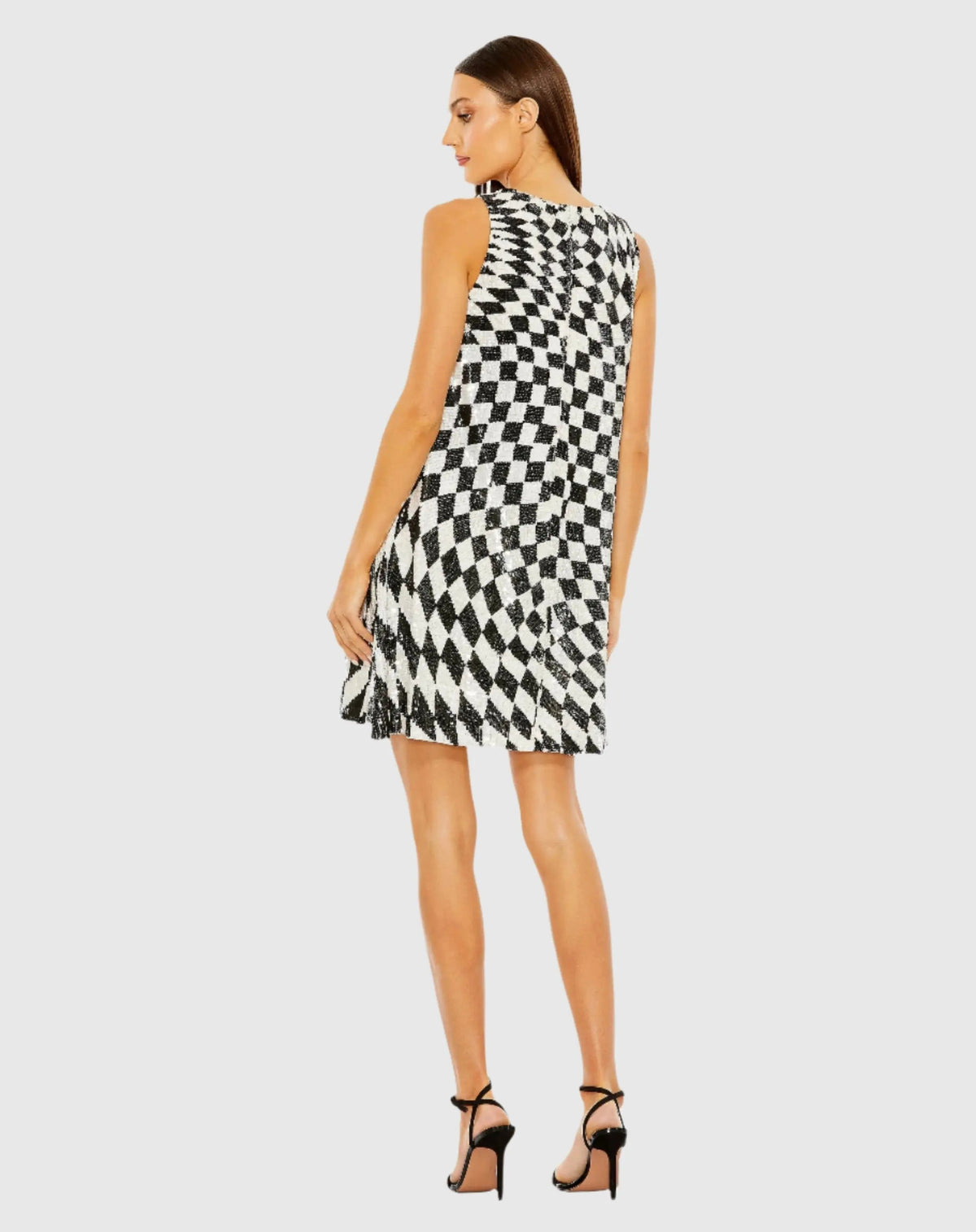 Women's Black Mini Dress Sequin Sleeveless