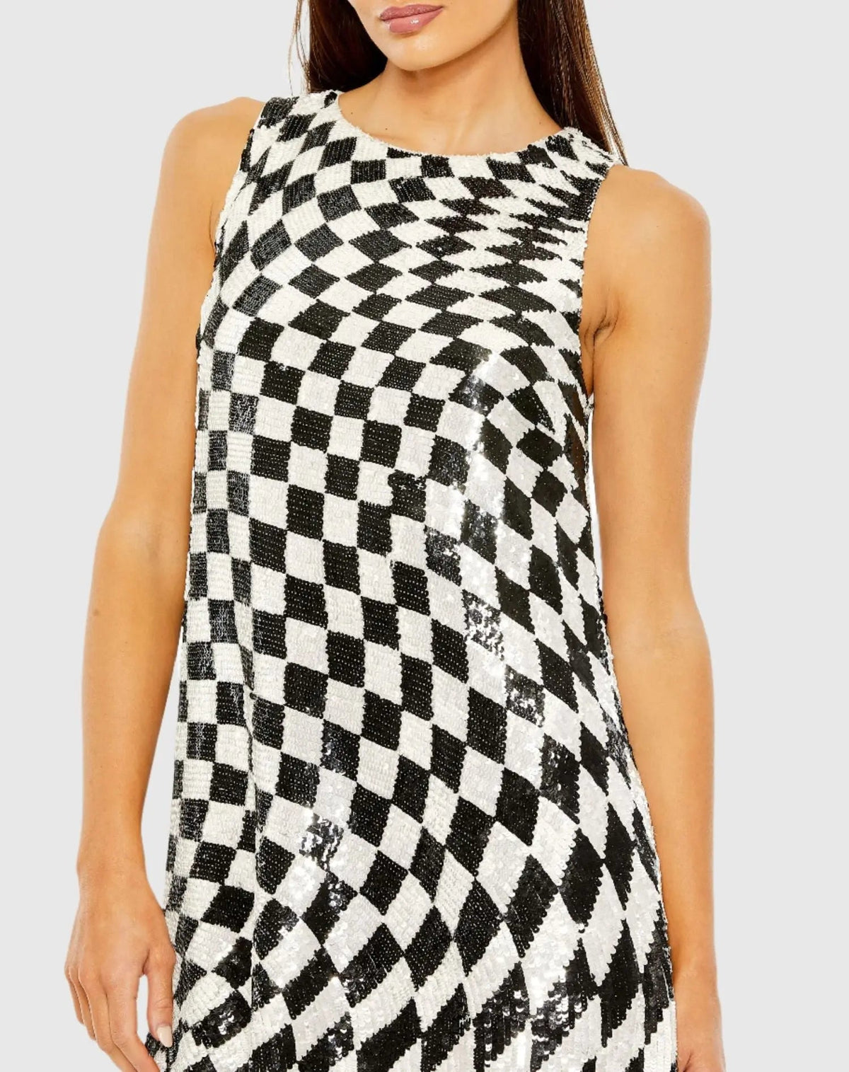 Women's Black Mini Dress Sequin Sleeveless