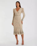 Women's Beige Dress Sequin - And Belt