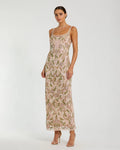 Women's Pink Maxi Dress Floral Sleeveless