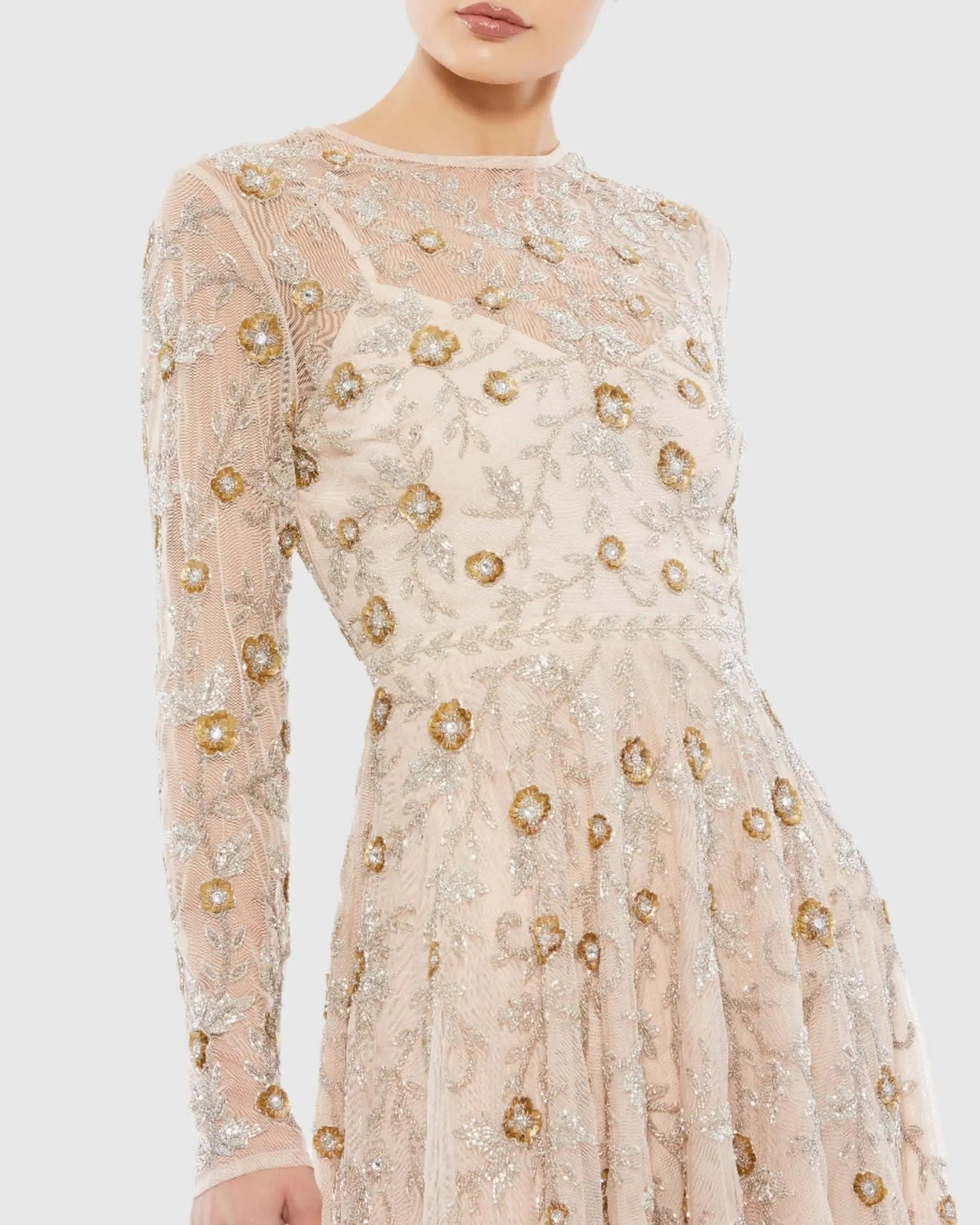 Women's Beige Dress - 10799 Nude