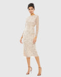 Women's Dress - Sheer Sleeves