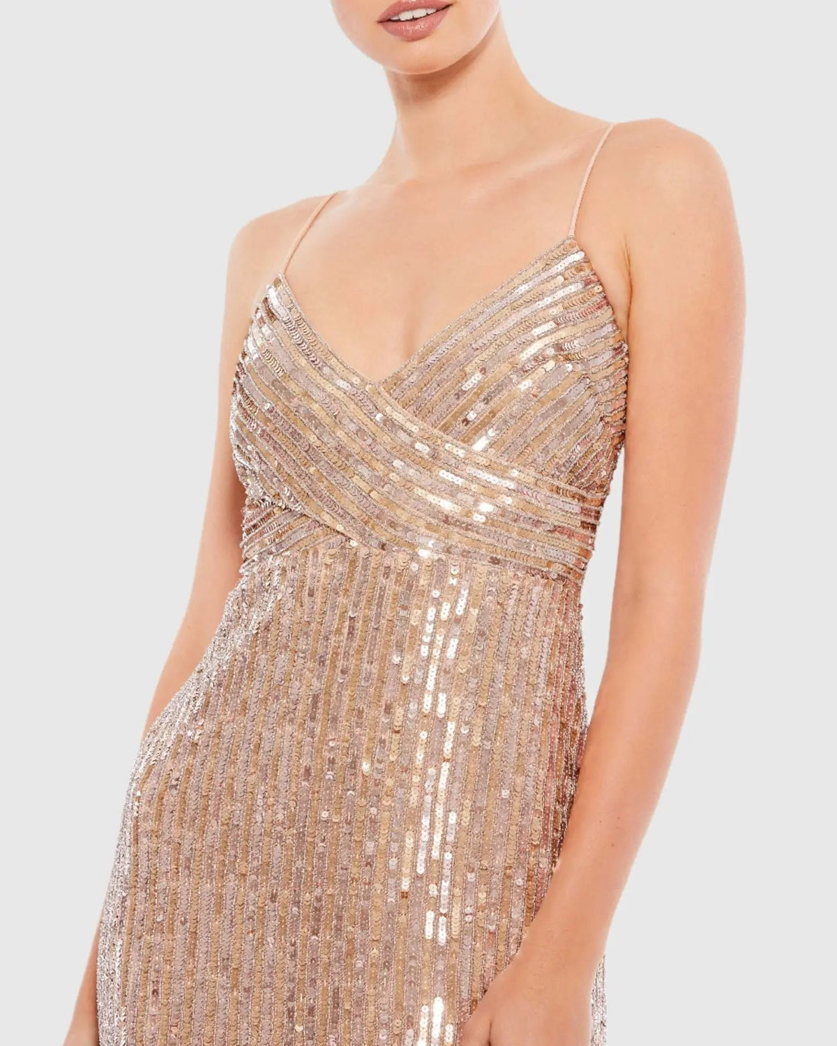 Women's Gold Dress Sequin - Gold Mesh