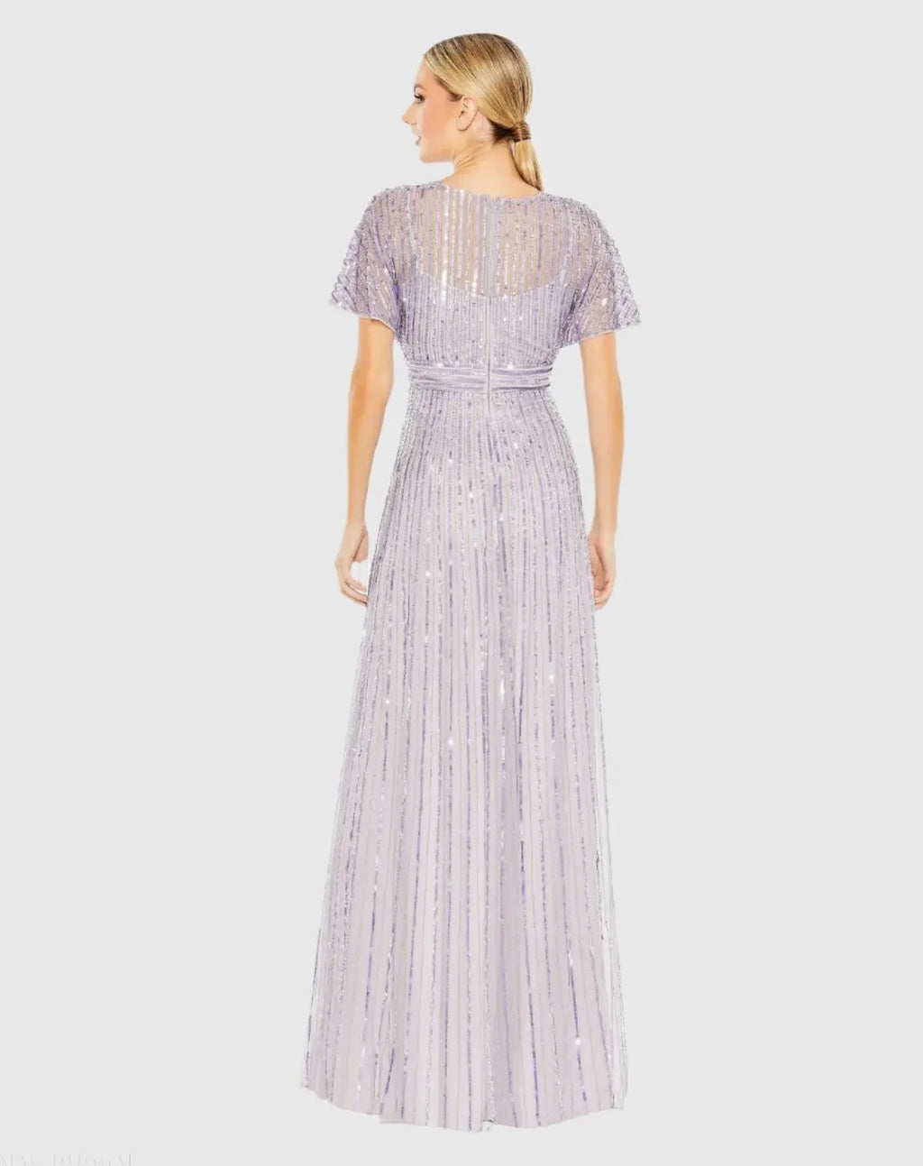 Women's Purple Dress Sequin - Purple Mesh