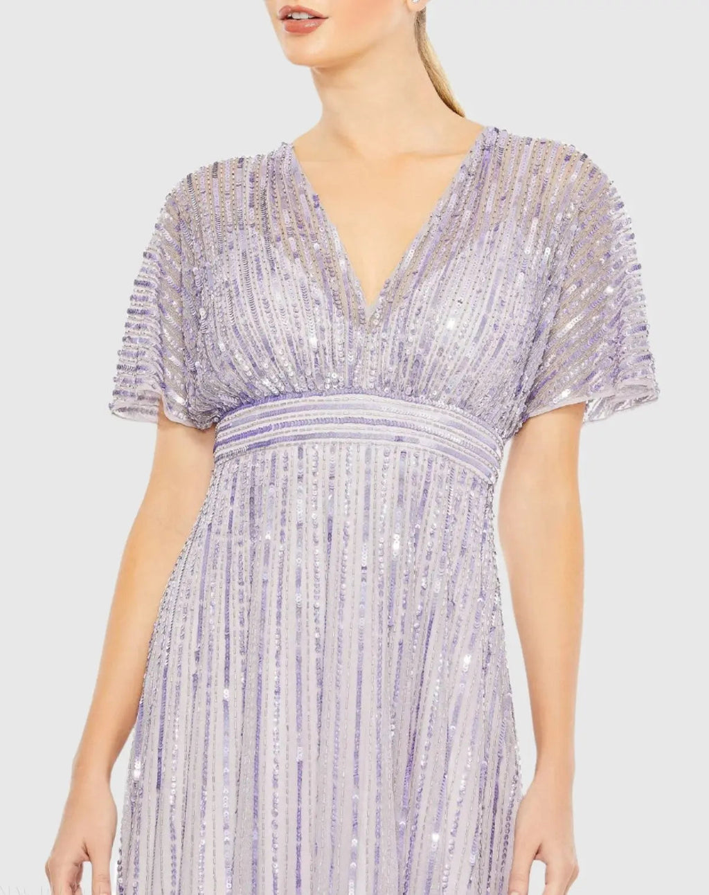 Women's Purple Dress Sequin - Purple Mesh