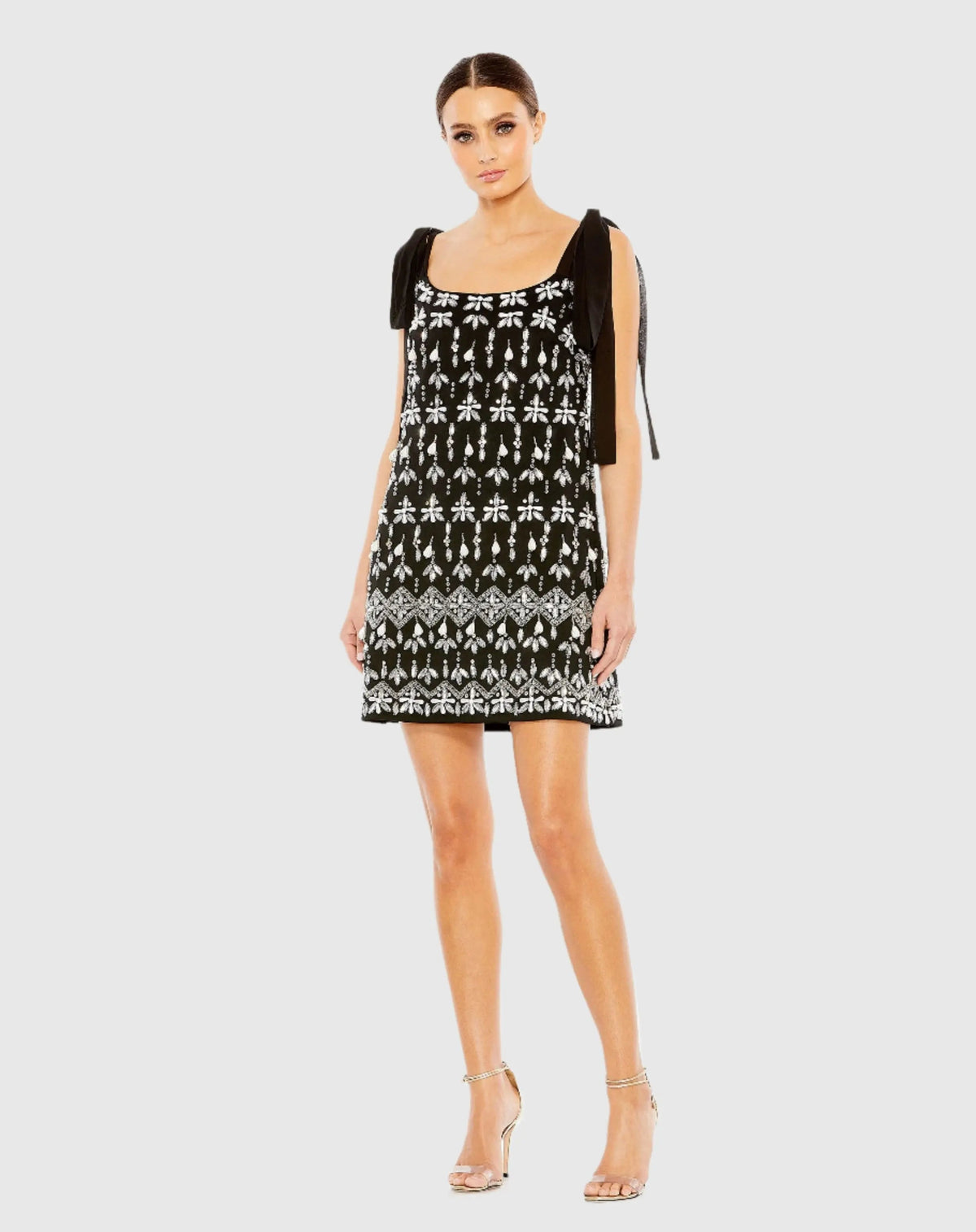 Women's Black Dress Sleeveless - Black Sequin