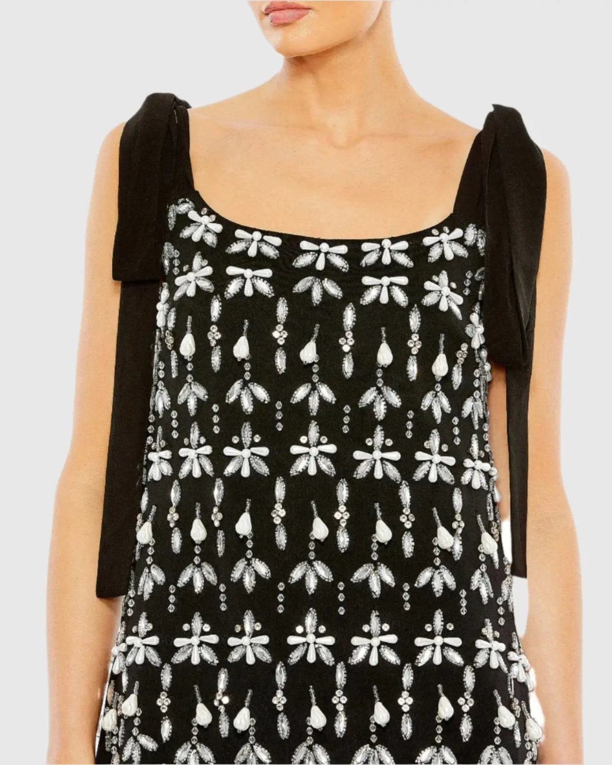 Women's Black Dress Sleeveless - Black Sequin