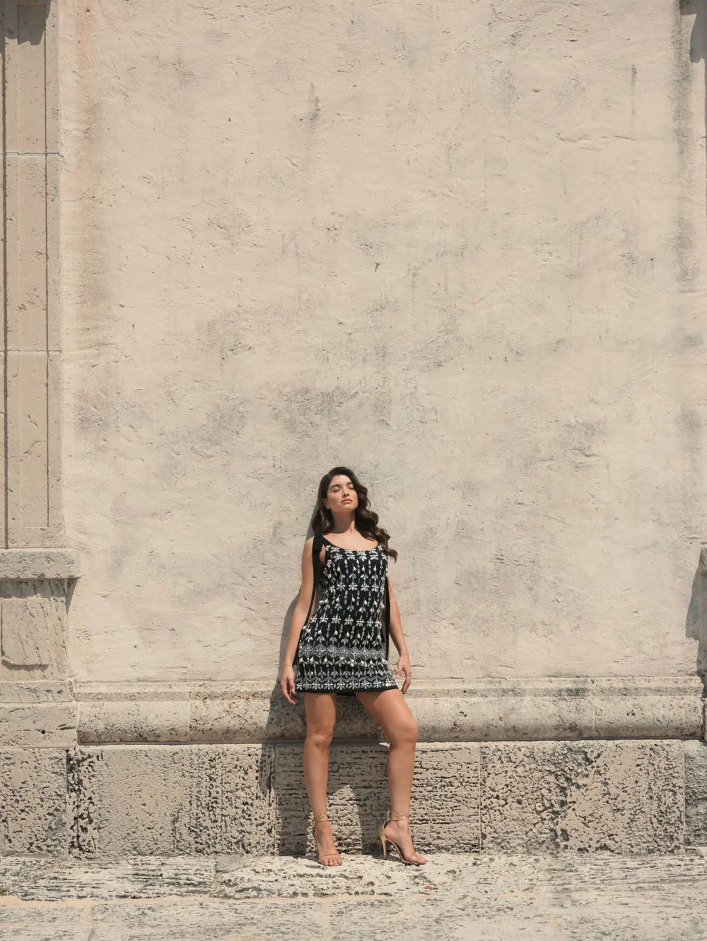 Women's Black Dress Sleeveless - Black Sequin