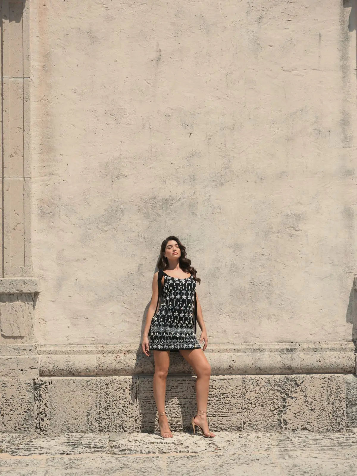 Women's Black Dress Sleeveless - Black Sequin