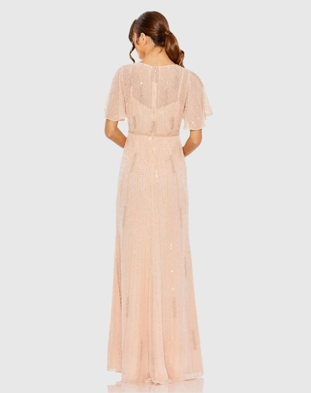 Women's Pink Dress - Pink Sequin Mesh