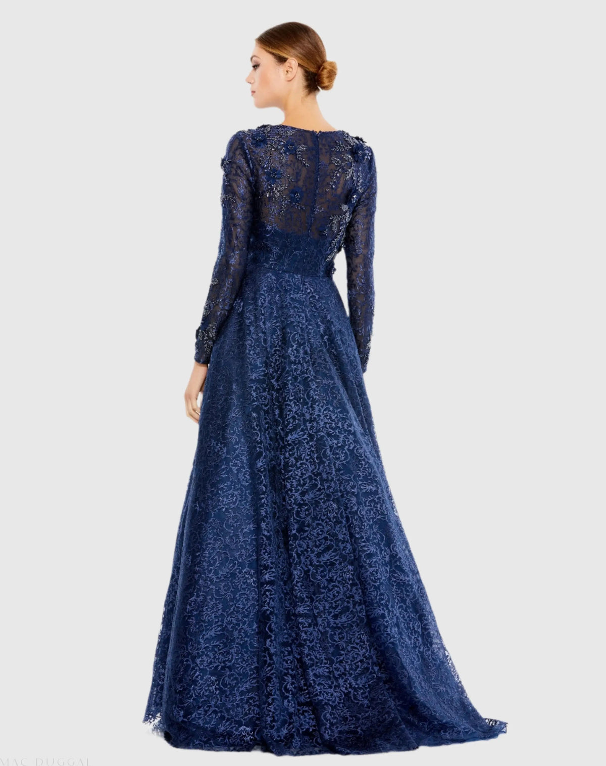 Women's Navy Dress - Blue Lace Floral