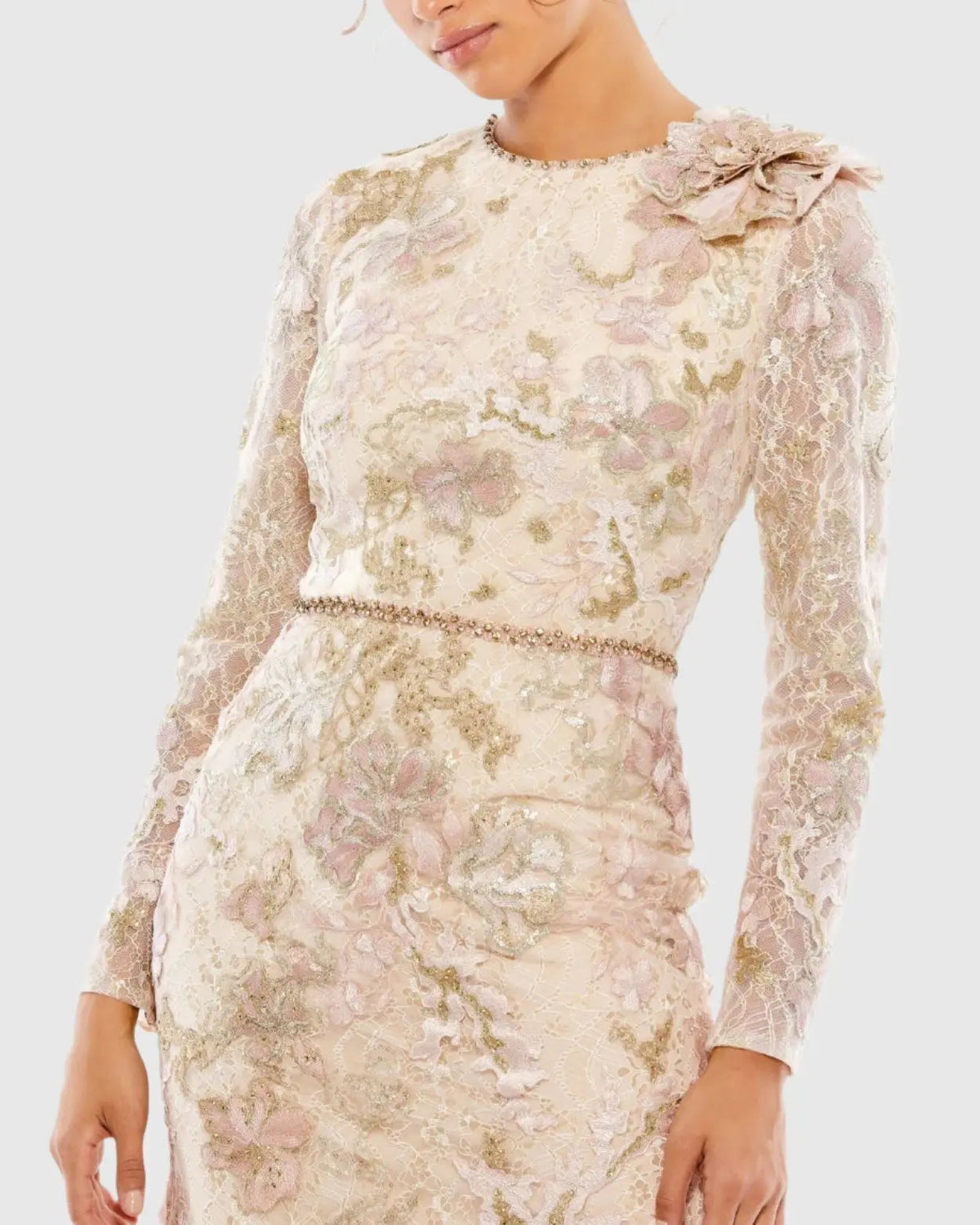 Women's Pink Evening Dress Lace for Evening & Special Occasions