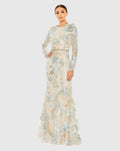 Women's Blue Dress Lace Floral