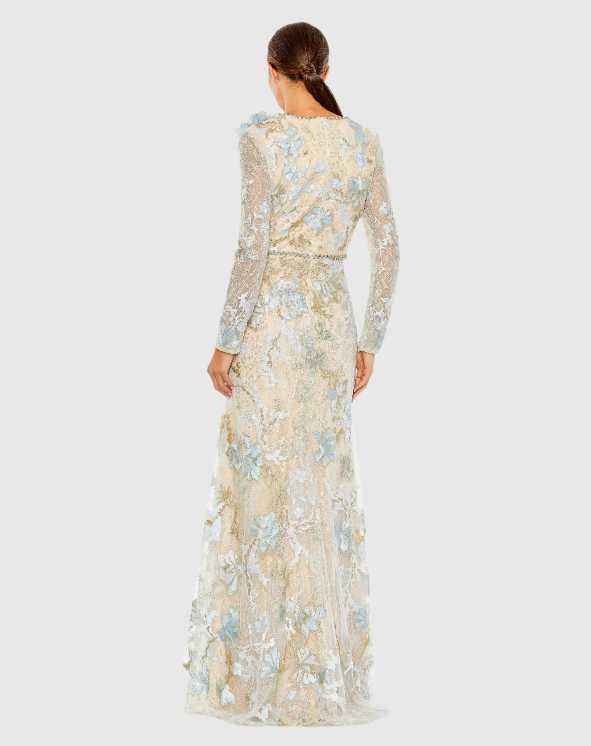 Women's Blue Dress Lace Floral