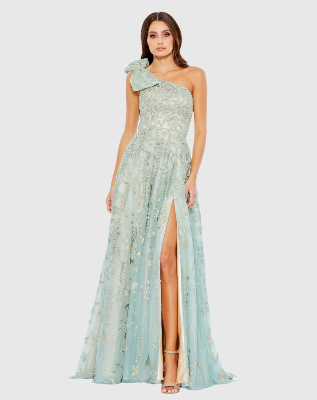 Women's Green Dress One Shoulder - Green Floral One-Shoulder