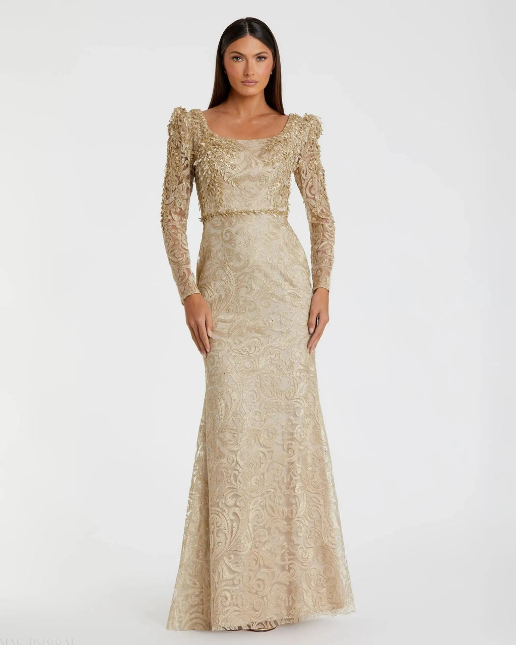 Women's Gold Dress Lace