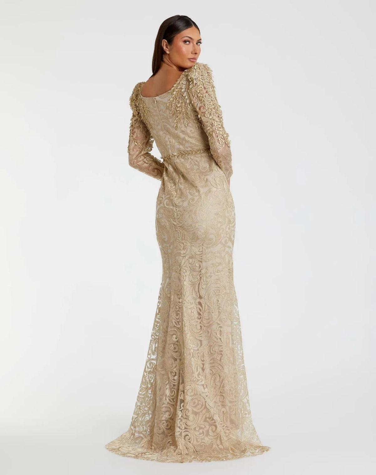Women's Gold Dress Lace