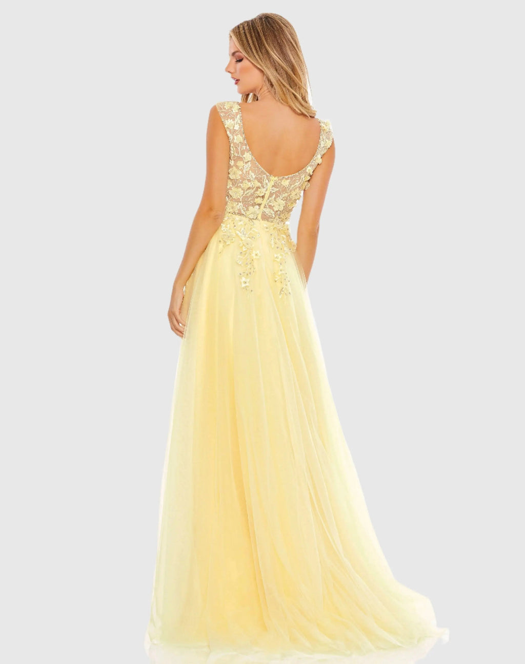 Women's Yellow Dress - Yellow Satin Floral