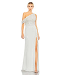 Women's White Dress - White Sequin Floral