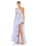Women's Purple Dress One Shoulder - Purple Ruffle One-Shoulder