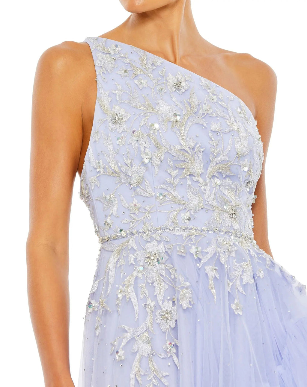 Women's Purple Dress One Shoulder - Purple Ruffle One-Shoulder