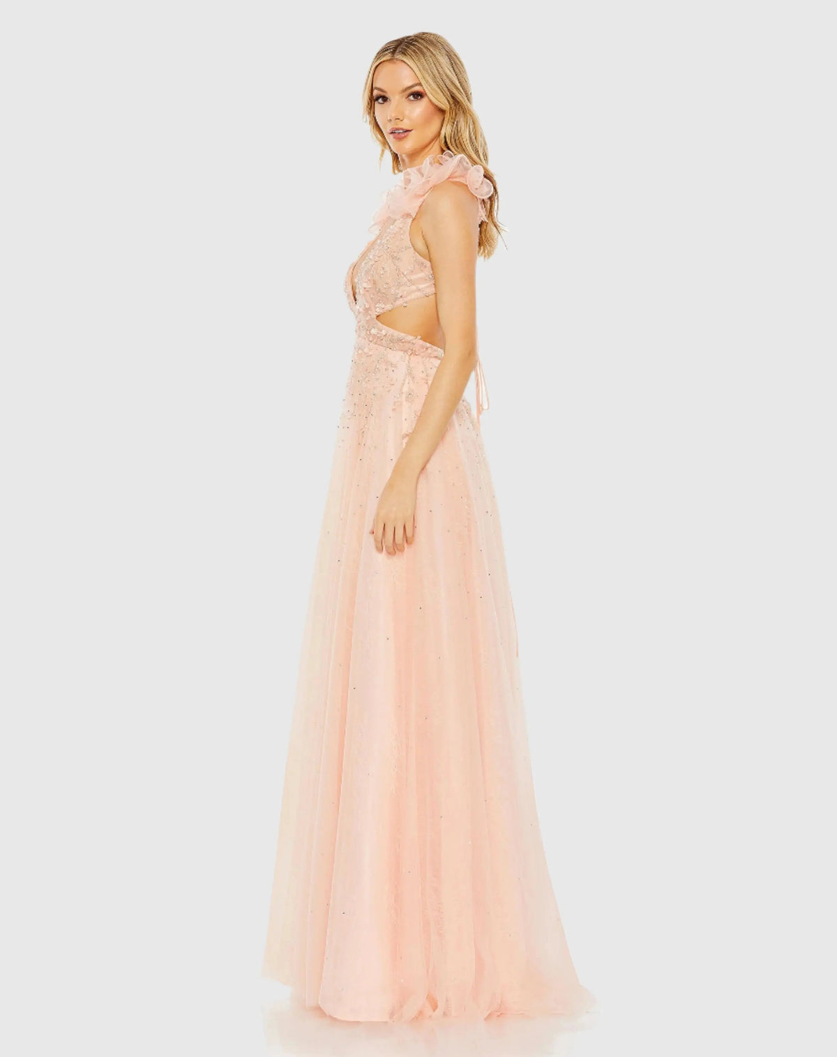 Women's Pink Dress - Pink Lace Sequin