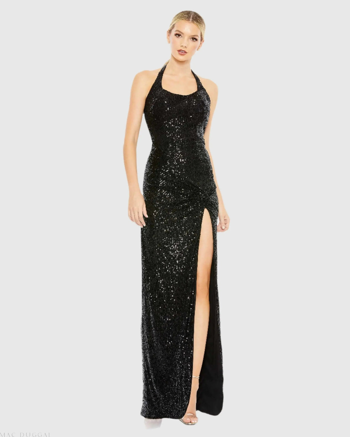 Women's Dress Sequin Halter - Pink Mesh