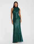 Women's Dress Sequin Halter - Column Gown