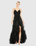 Women's Black Dress Floral Sleeveless - Black Satin Lace