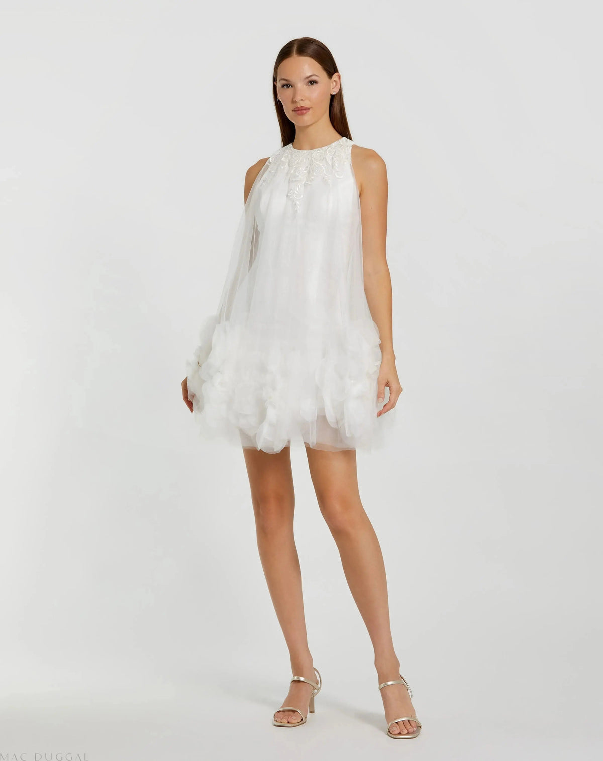Women's Mini Dress Halter - Lace Floral