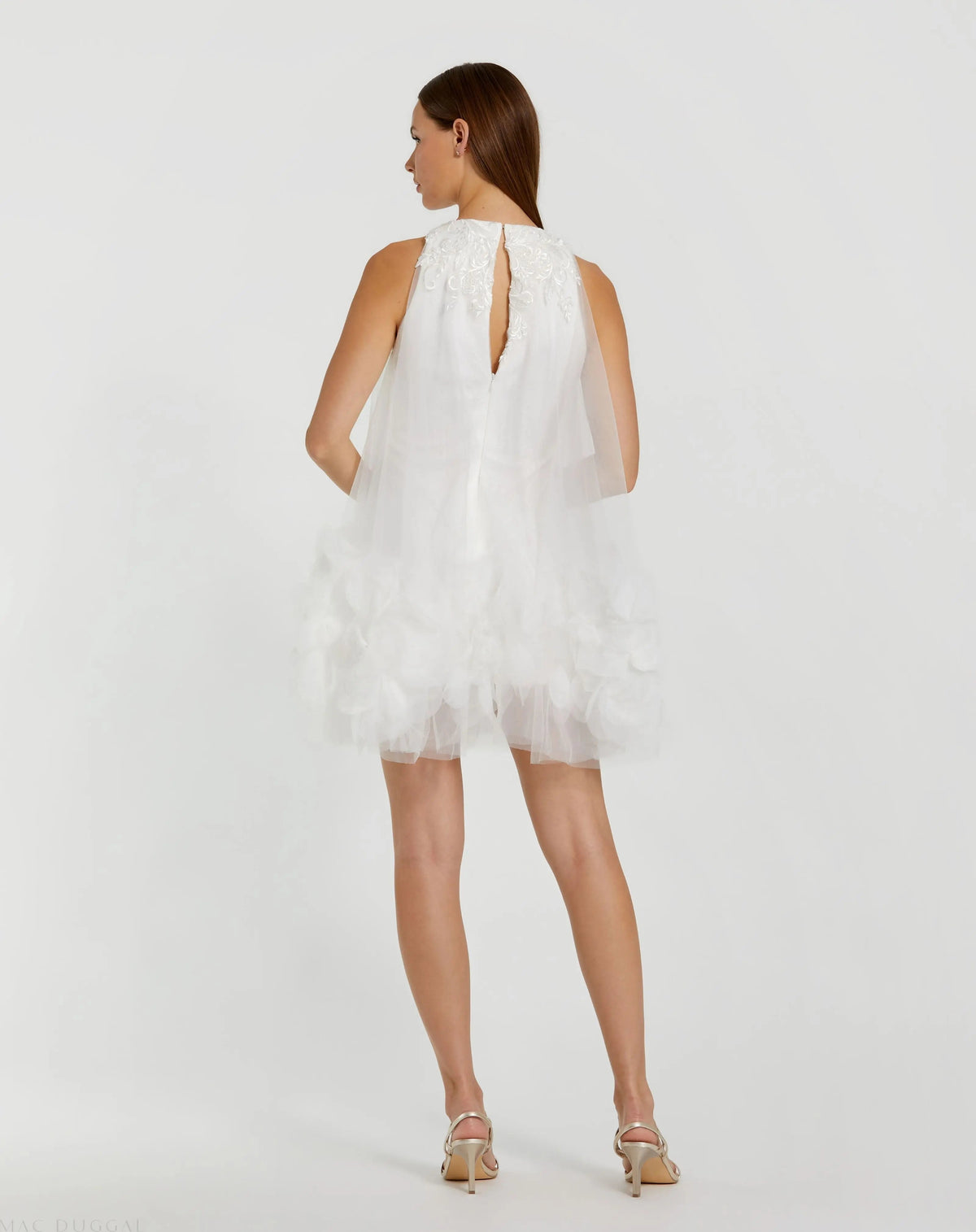 Women's White Mini Dress Halter