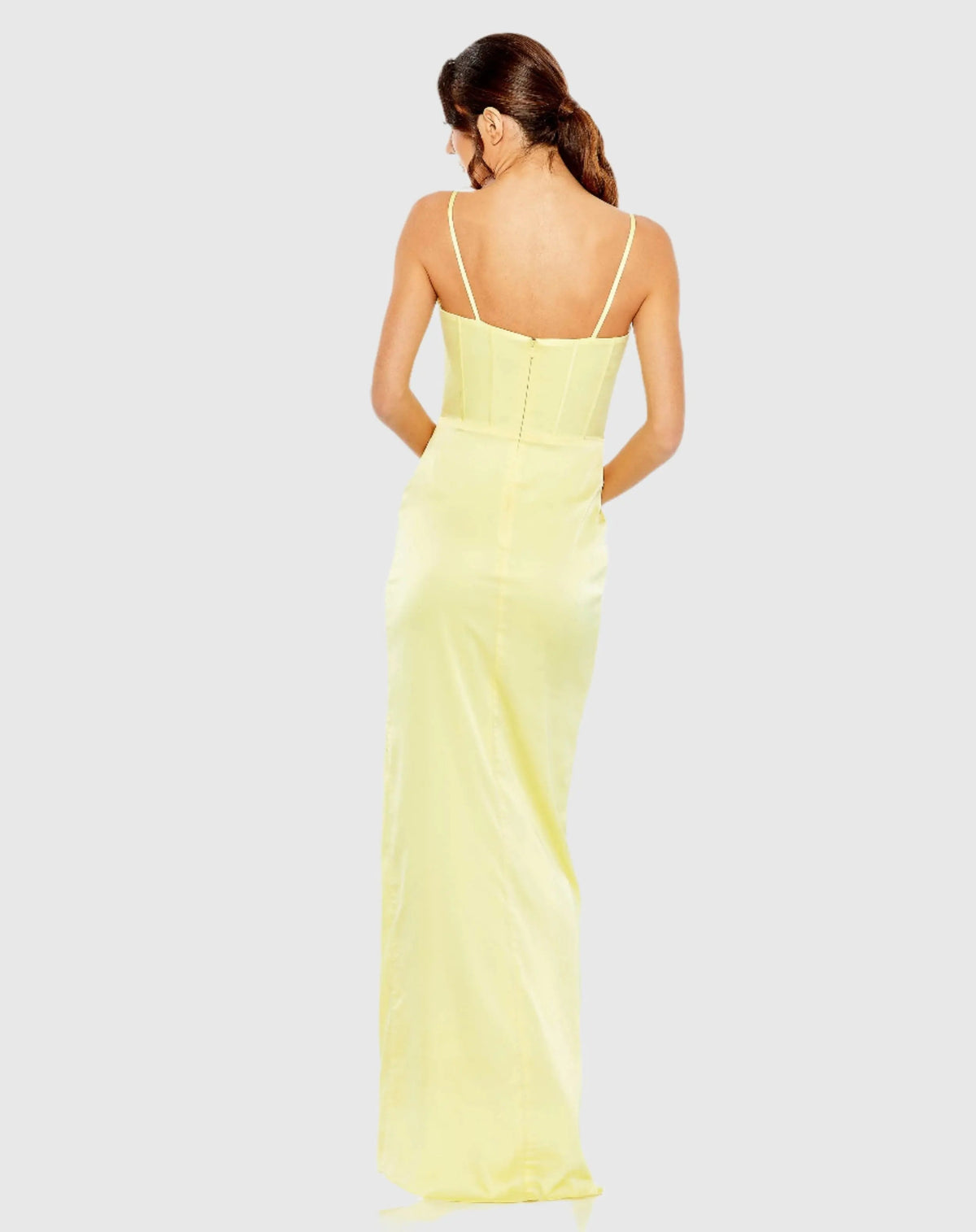 Women's Yellow Dress Bodycon Ruched