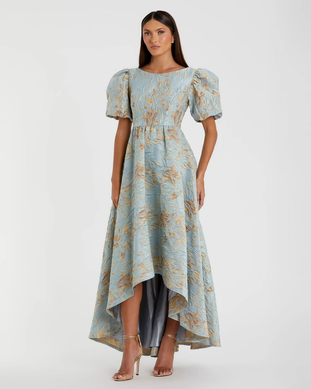 Women's Blue Dress - Black Satin
