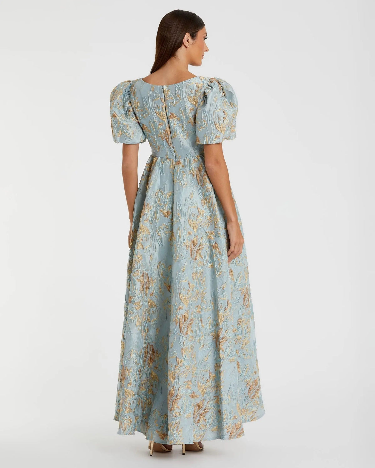 Women's Blue Dress - Black Satin